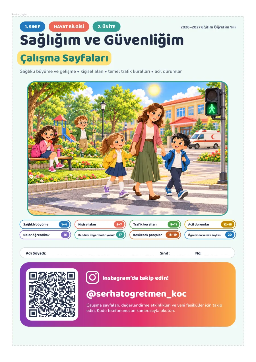 1. Sınıf Hayat Bilgisi 1. ve 2. Ünite Seti, 1. sayfa
