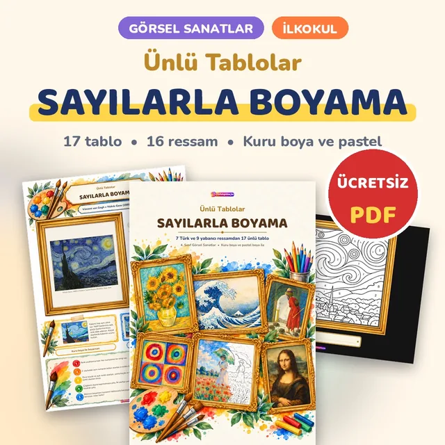 Ünlü Tablolar Sayılarla Boyama (17 tablo)
