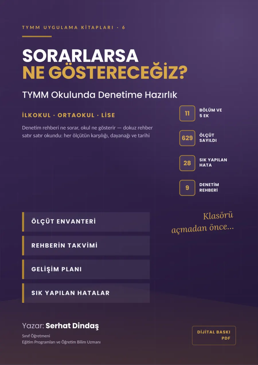 Sorarlarsa Ne Göstereceğiz? TYMM Okulunda Denetime Hazırlık (PDF Kitap), 1. sayfa