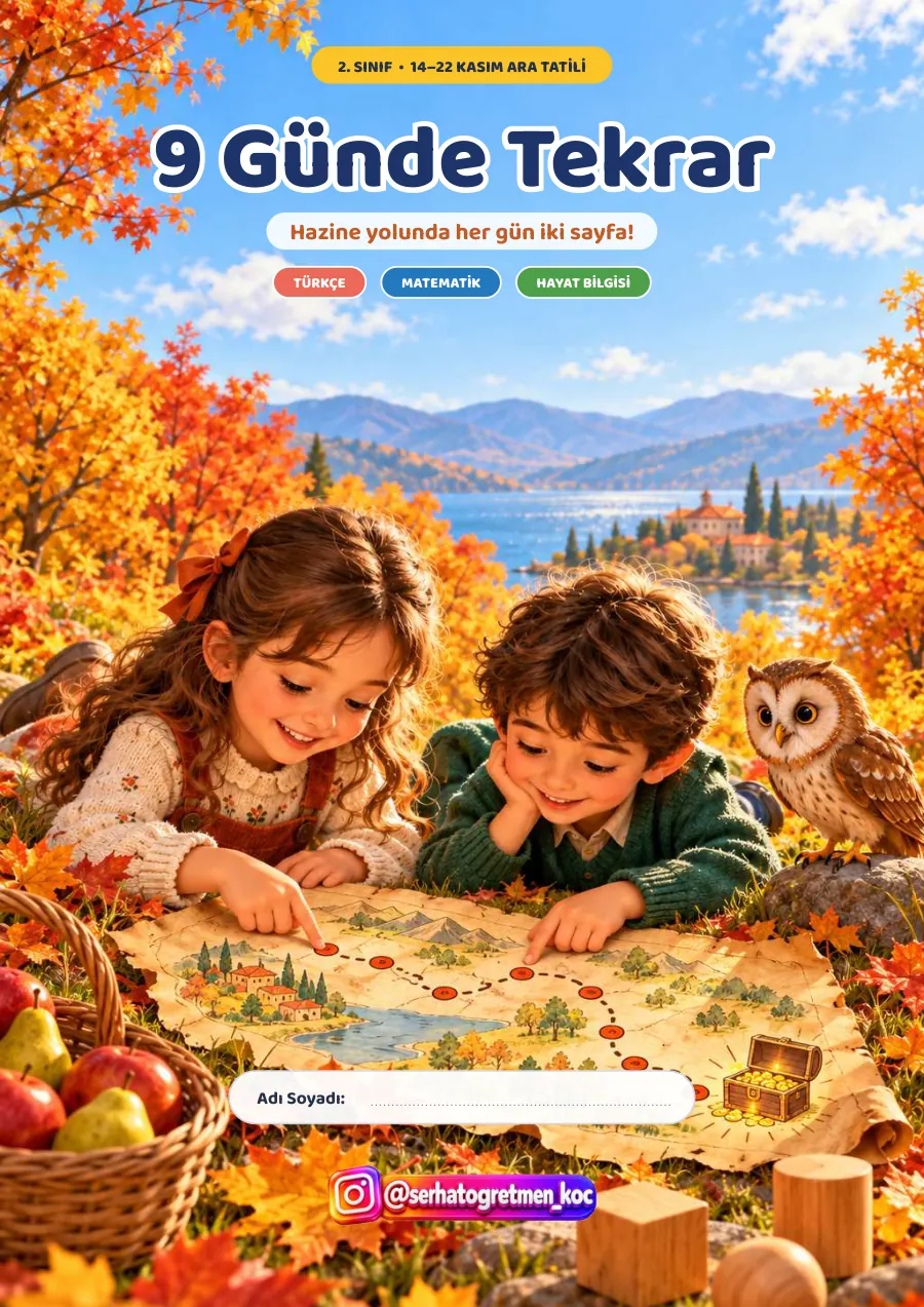 Tüm Dersler 2. Sınıf 9 Günde Tekrar Ara Tatil Fasikülü, 1. sayfa